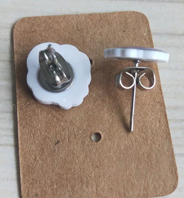 Acrylic Stud Earrings - Dory Fish 1.5cm Light