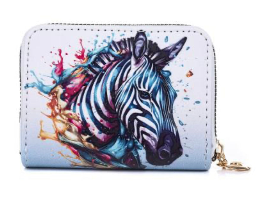 Zebra design card holder