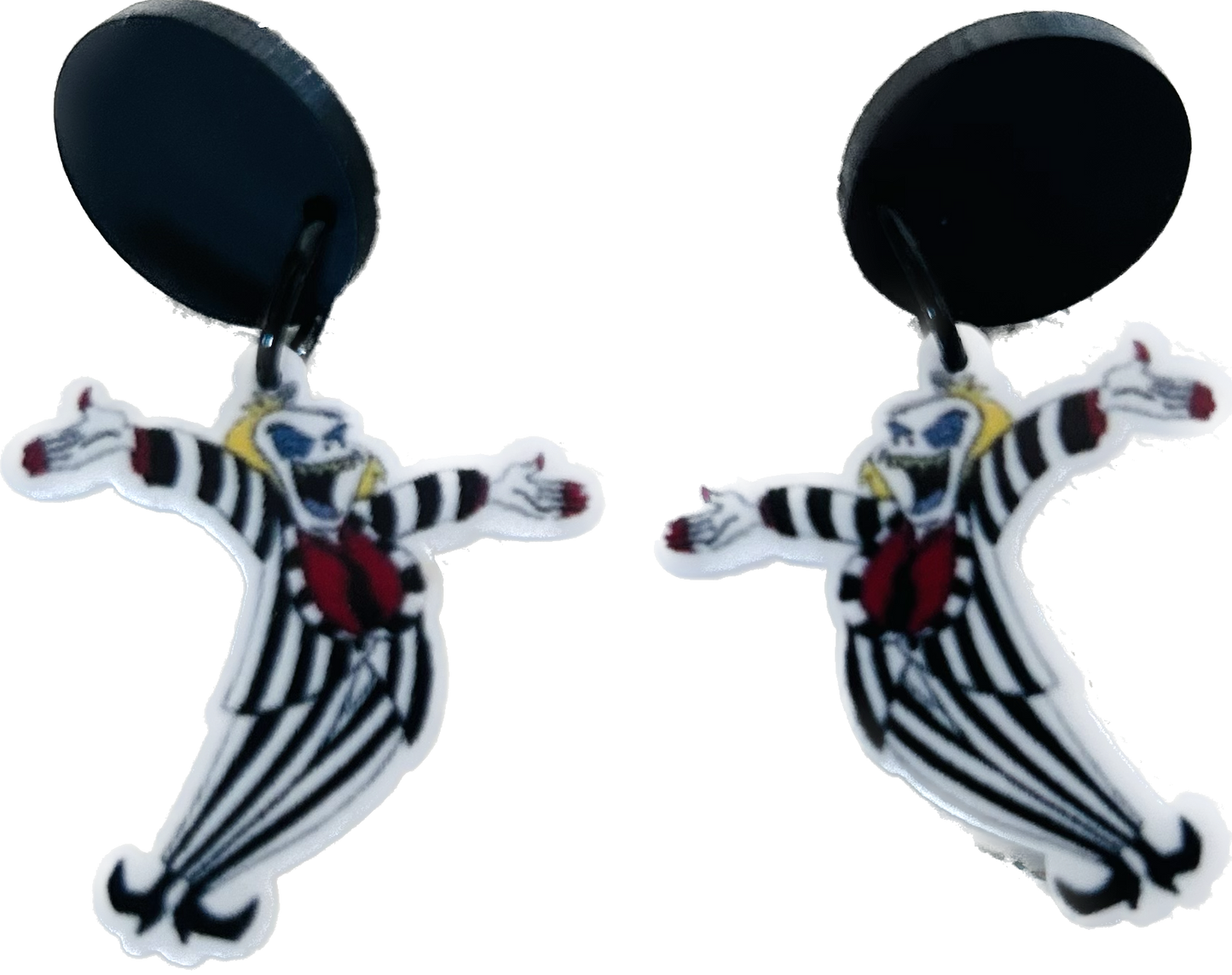 Beetle Juice Earrings - Fancy Dress Costume Jewellery