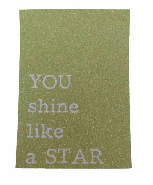 You shine like a star- blank greeting card with envelope