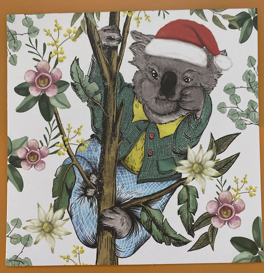 Blinky Bill Christmas Greeting Card- Australiana Bush Christmas
