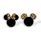 Acrylic Stud Earrings - Cartoon Mouse Leopard Print Ears 1.5cm Light