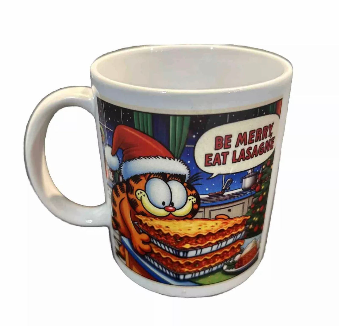 Garfield Christmas Coffee Mug - 11oz - Be Merry Eat Lasagne