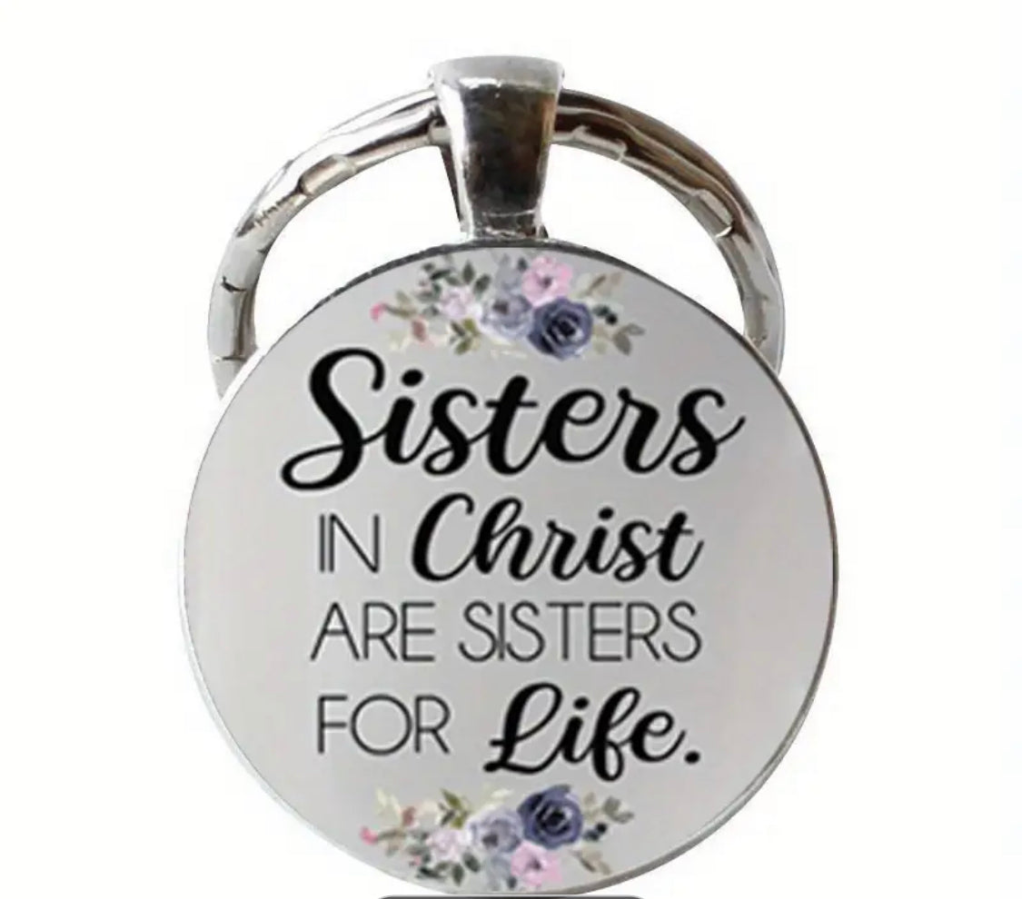 Sisters In Christ Keyring - religious themed