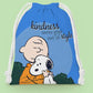 Peanuts Snoopy and Charlie Brown Drawstring Bag 25x 32cm