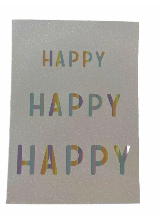 Blank greeting card- Happy happy happy
