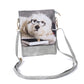 Maltese dog print- cross body bag - strap bag - festival bag