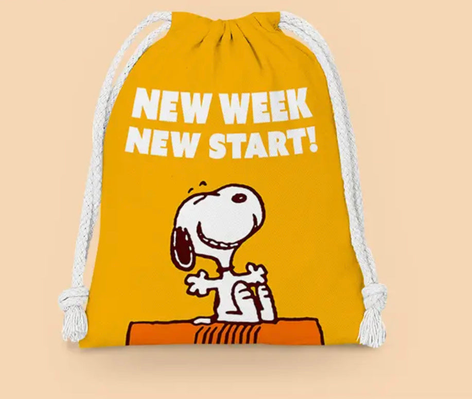 Peanuts Snoopy drawstring bag 25x32cm