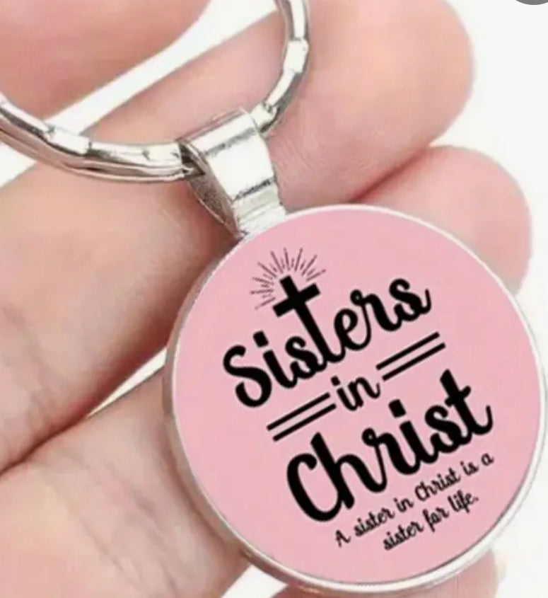 Sisters In Christ Keyring - religious themed