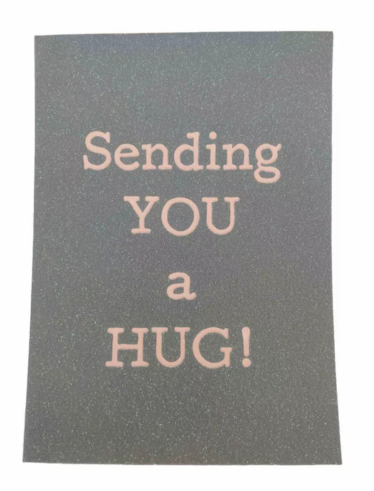 Sending you a hug - blank greeting card with envelope