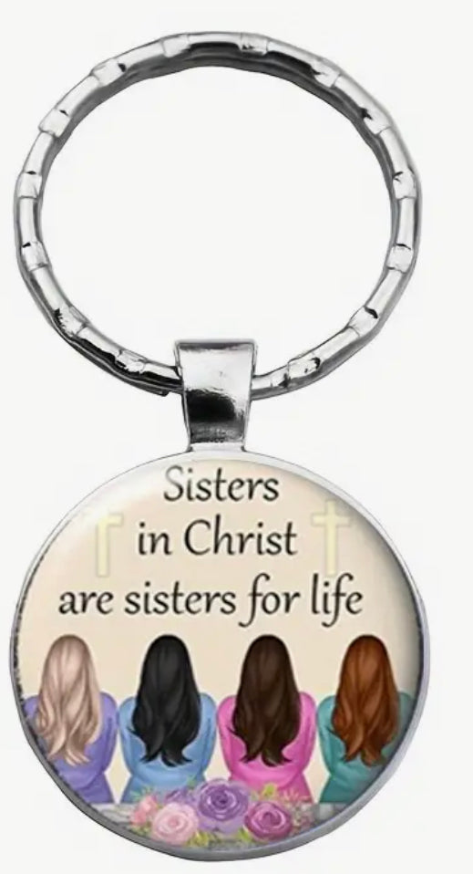 Sisters In Christ Keyring - religious themed