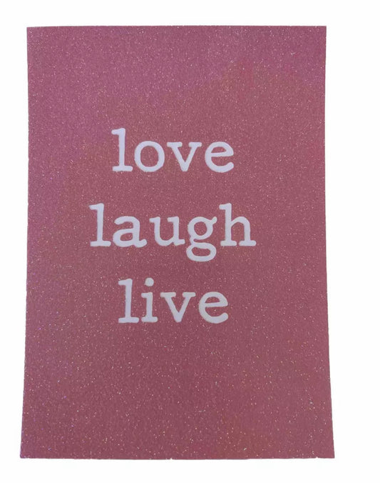 Love laugh live - blank greeting card with envelope