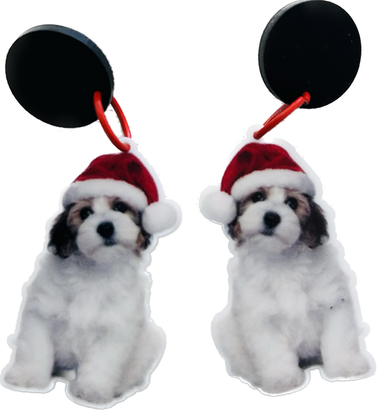 Christmas Dog earrings