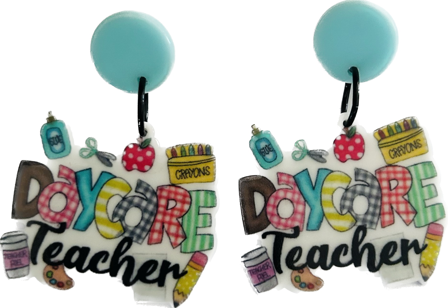 Daycare teacher earrings - teacher gift