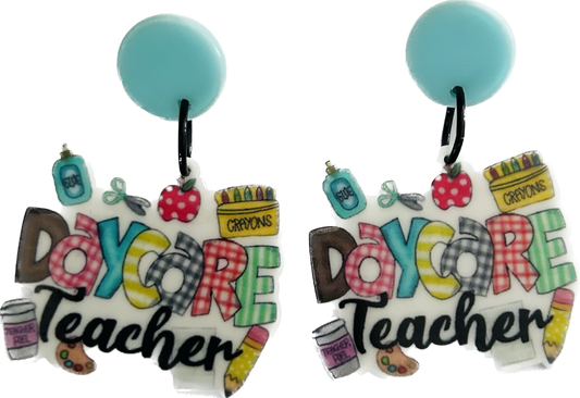 Daycare teacher earrings - teacher gift