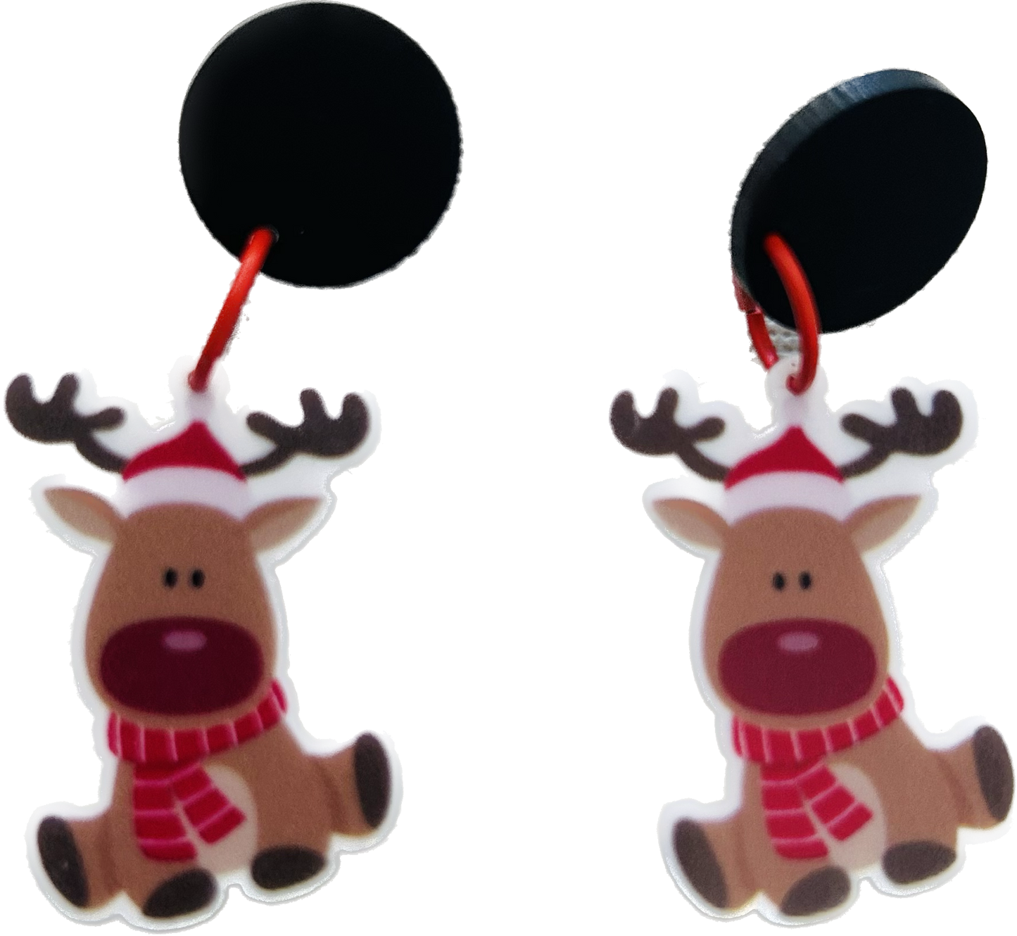 Christmas Earrings - Rudolph dangle drop earrings