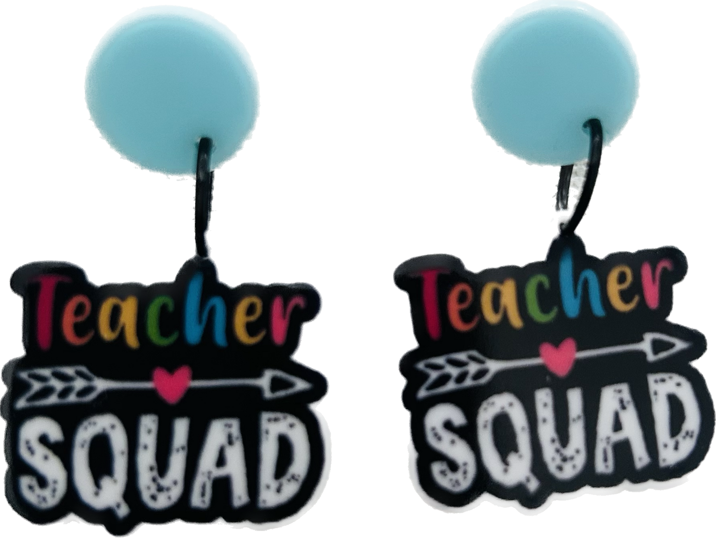 Teacher Squad dangle drop earrings - teacher gifts